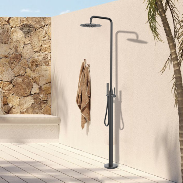 RBROHANT Outdoor Shower Faucet Kit, Exposed Shower Faucet Set Rainfall